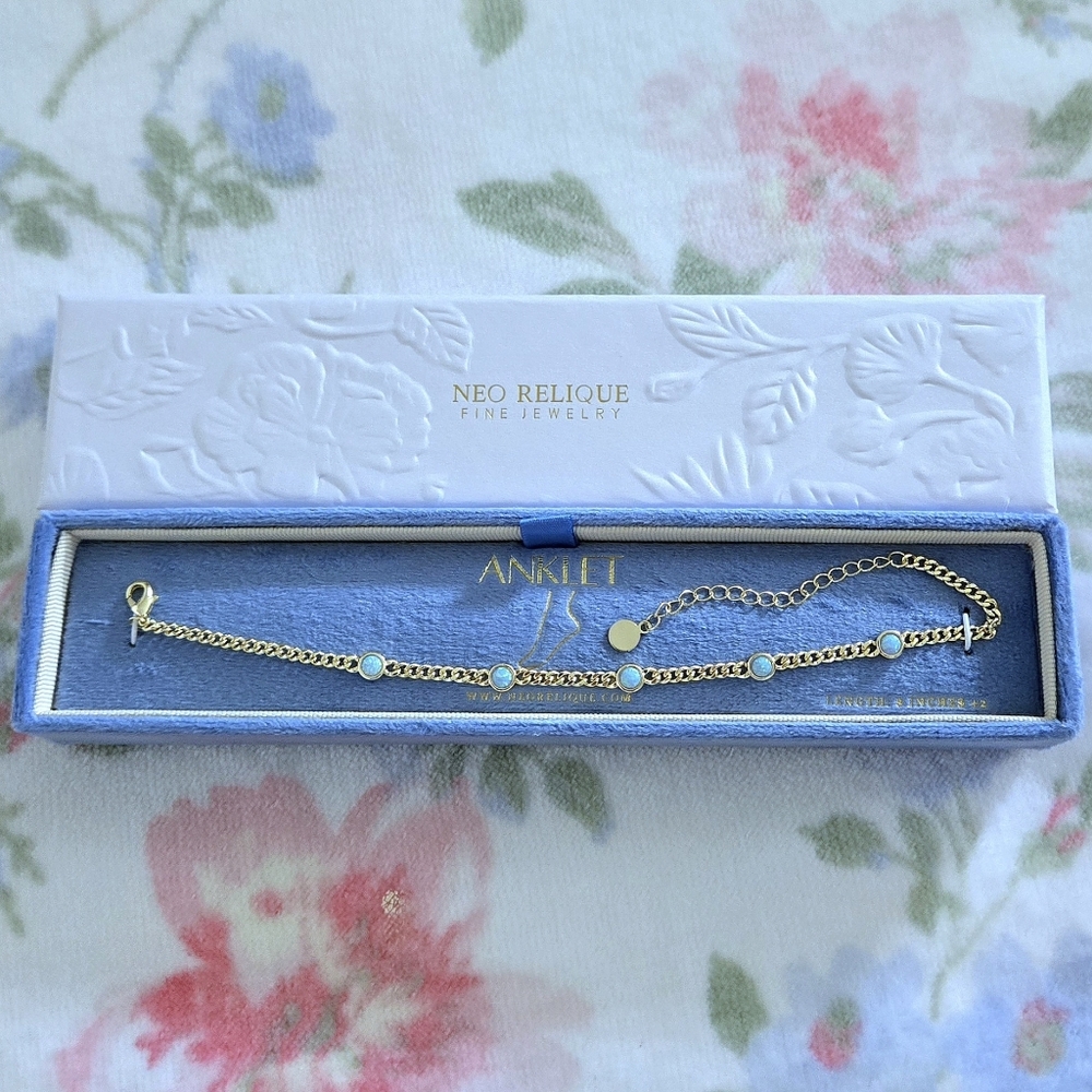 Neo Relique Light Blue🩵 Kyocera Opal Anklet🦶 - NIB - Picture 12 of 15